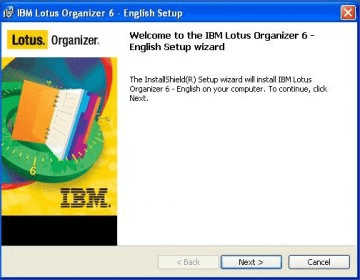 Lotus Organizer 6.1 Upgrade Windows